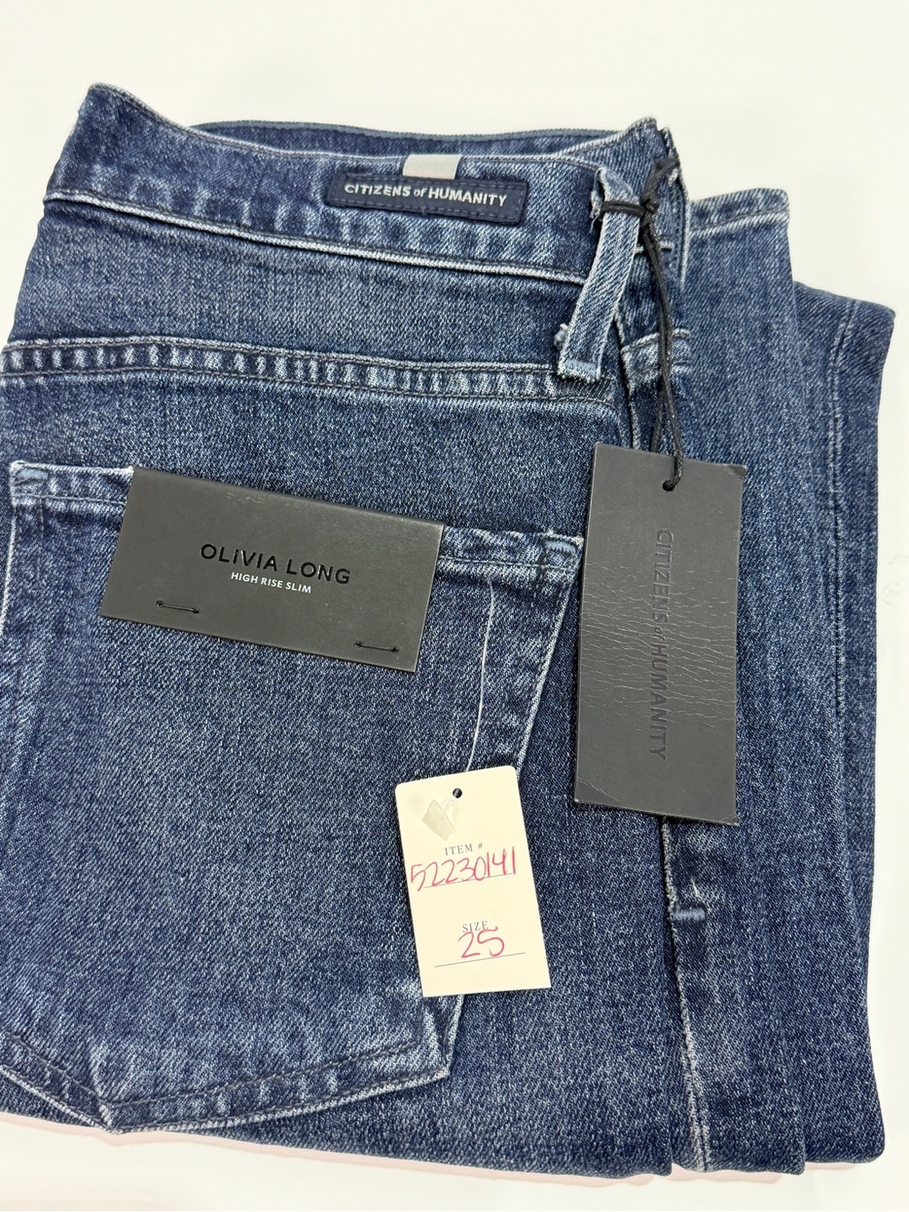 NWT Citizens of Humanity Olivia Long High Rise Slim Jeans Dark Wash Size 25